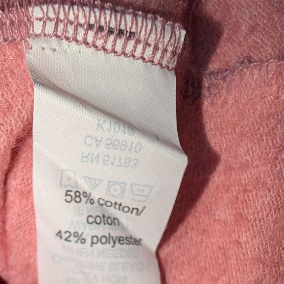 MAURICES WOMEN'S PINK SOLID BURNWASH MARILYN NECK SHORT SLEEVE SWEATSHIRT SZ XXL - Picture 9 of 9